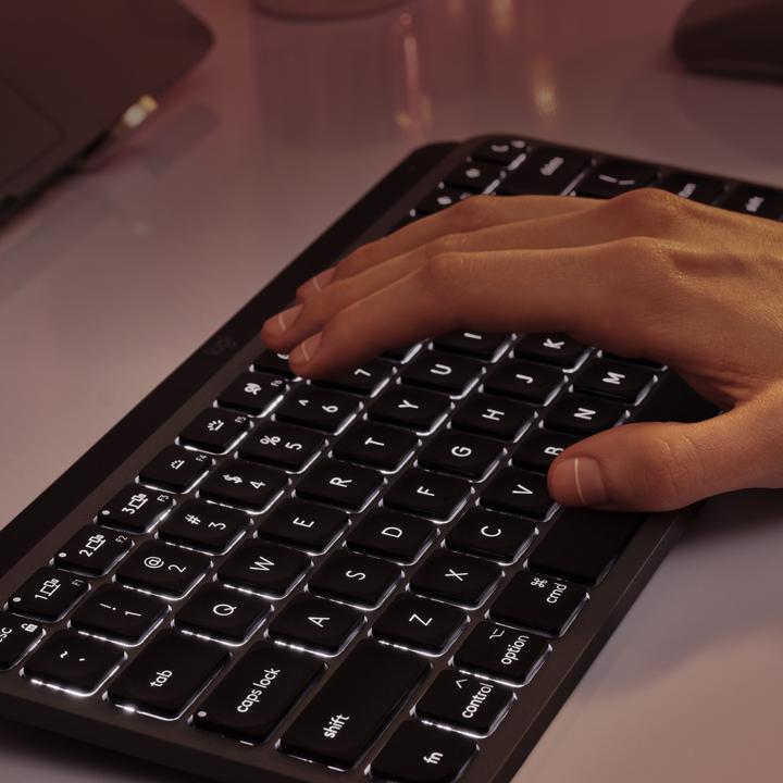 Actual product image Logitech MX Keys Mini For Mac Minimalist Wireless Illuminated Keyboard - SPACE GREY - CH - EMEA28-935 (CH, Wireless)