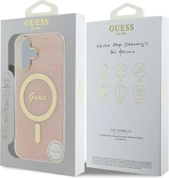 Produktbild Guess GUHMP16MH4STP iPhone 16 Plus 6.7" różowy/pink hardcase IML 4G MagSafe (Apple iPhone 16 Plus)