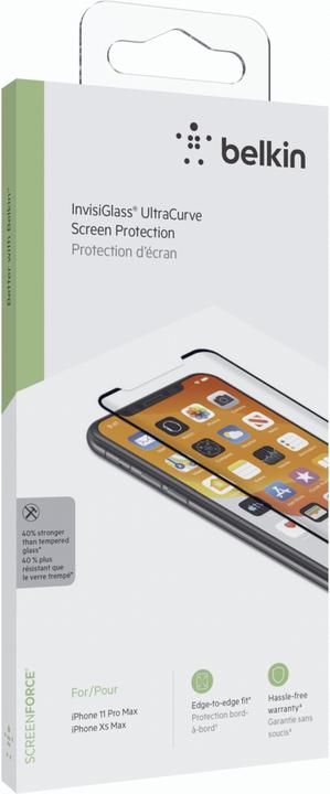 Produktbild Belkin Screenforce Invisiglass Ultra Curve iPh. 11 ProMax/XsMax (1 Stück, Apple iPhone 11 Pro Max, Apple iPhone XS Max)