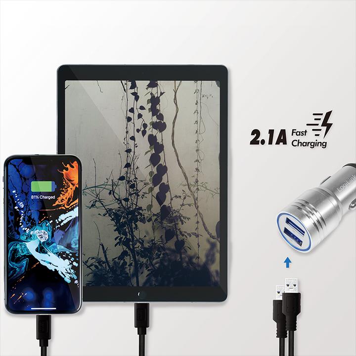 Immagine prodotto LogiLink Adattatore di ricarica per auto USB