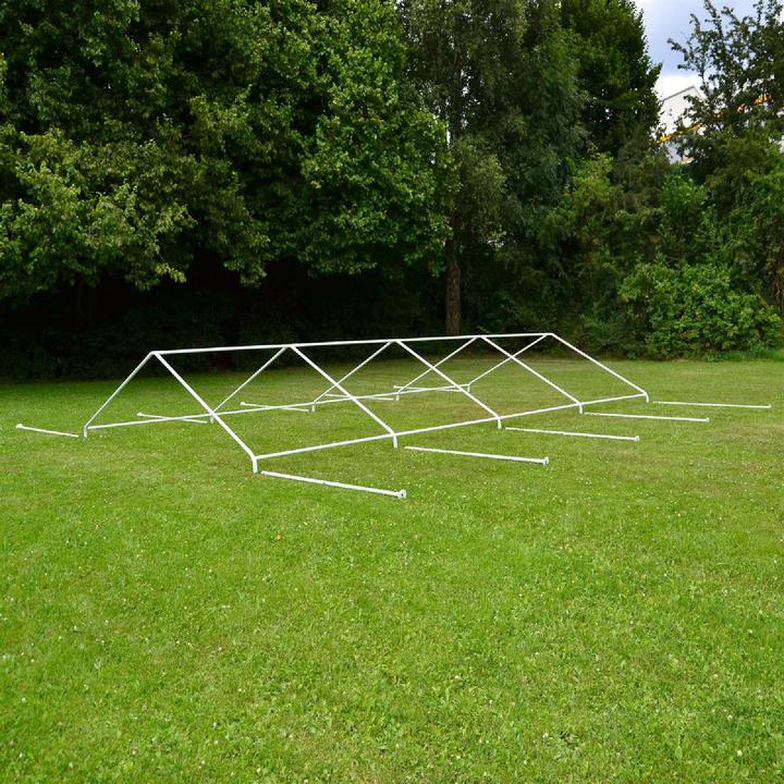 Produktbild VCM Festzelt Partyzelt Bierzelt weiss 4x8 m PE Dach 180 g/m² wasserdicht Stahlrohre (800 cm, 400 cm)