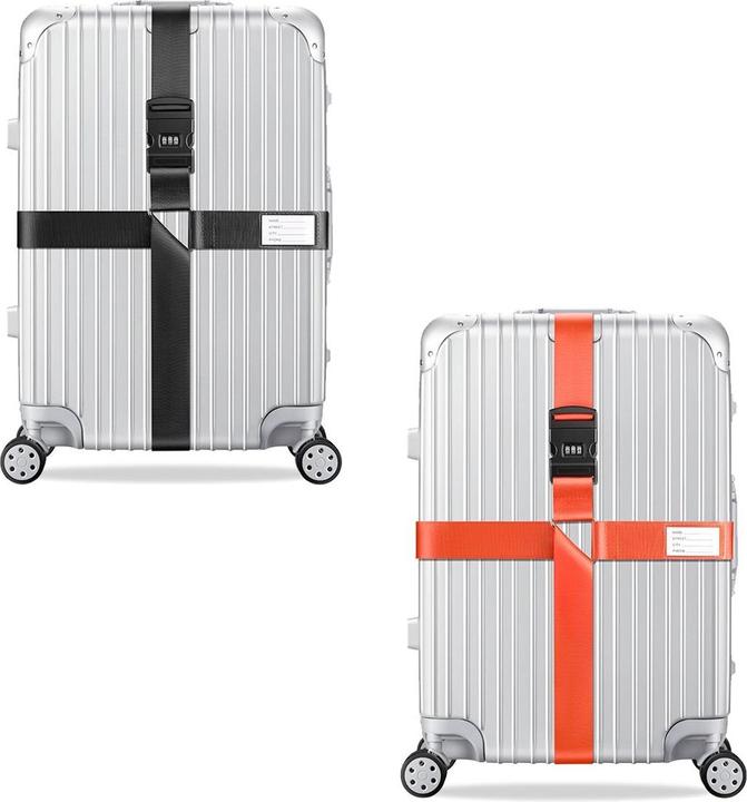 Actual product image König Design 2x cross luggage strap luggage strap luggage strap luggage strap number code set