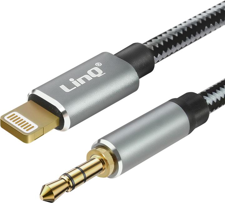Produktbild LinQ Lightning auf 3,5 Buchse Audiokabel (1.50 m, 3.5mm Klinke (AUX))