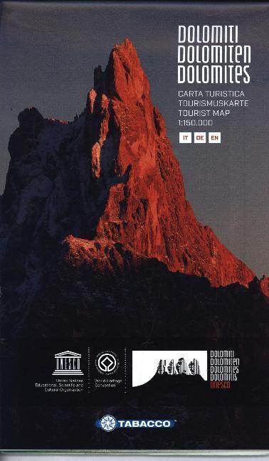 Produktbild Tabacco Strassenkarte Dolomiten UNESCO