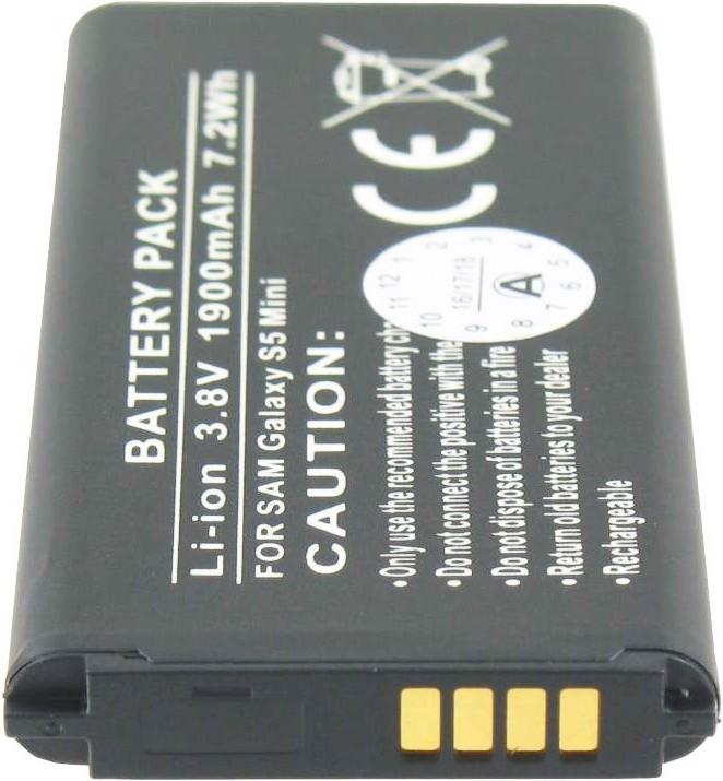 Actual product image Samsung Akku Galaxy S5 Mini Akku EG-BG800, EG-BG800BBE