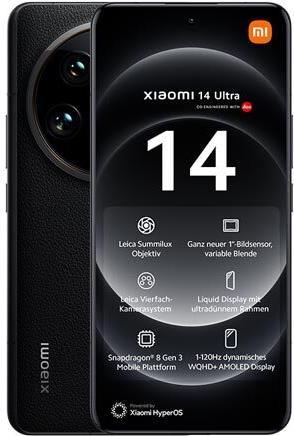 Actual product image Xiaomi 14 Ultra (512 GB, Black, 6.73", Dual SIM, 50 Mpx, 5G)
