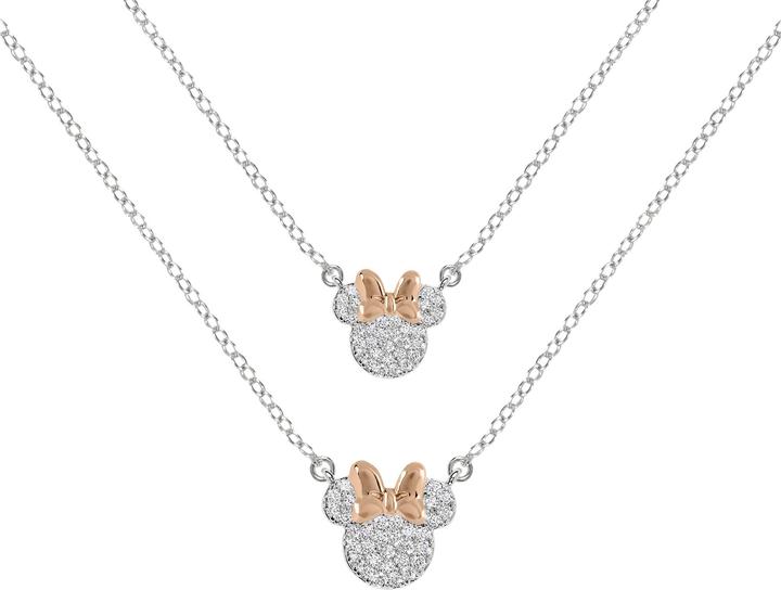 Produktbild NoName MINNIE - Set Maman & Fille - 2 Colliers Shiny en Laiton Plaqué Argent (Sterling Silber)