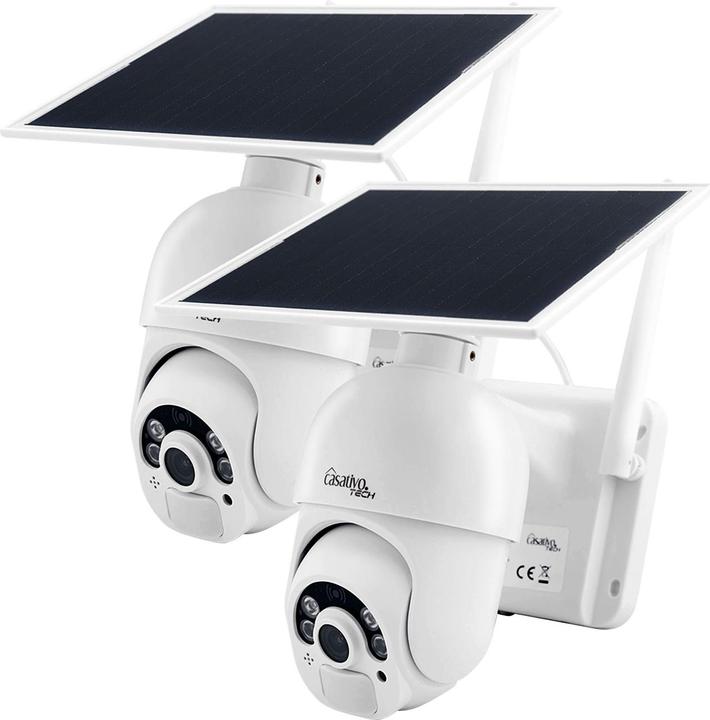 Produktbild Casativo Pan-Tilt Überwachungskamera mit Full-HD, Akku&Solarpanel, IP66, 2er-Set (1920 x 1080 Pixels)