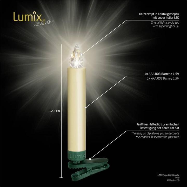 Produktbild Krinner LED Christbaumkerze Superlight Starter-Set (10 x)