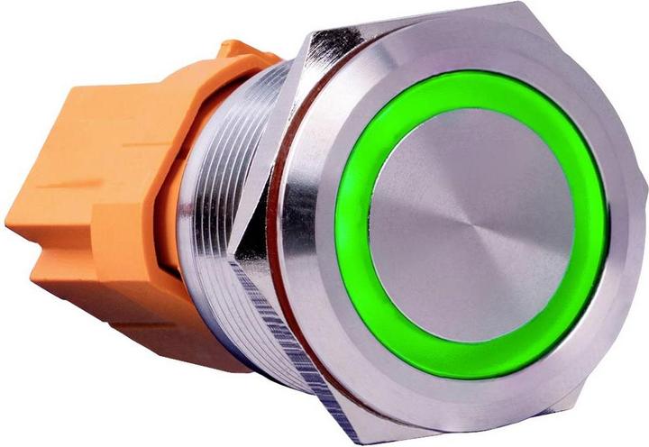 Produktbild Joy-it Button22C-01 Schalter 250 V rastend Grün (Ø x L) 24.80 mm x 34.50 mm IP