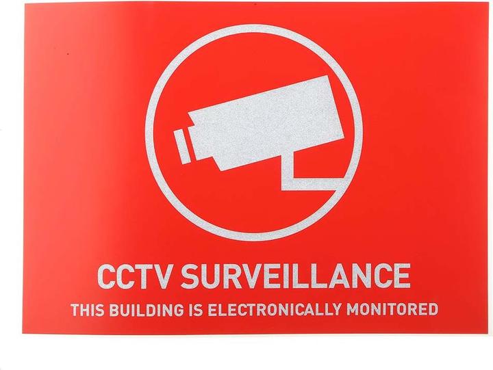Productafbeelding Abus CCTV Sticker Engels, CCTV Surveillance Dit gebouw wordt elektronisch bewaakt, CCTV, 105 m