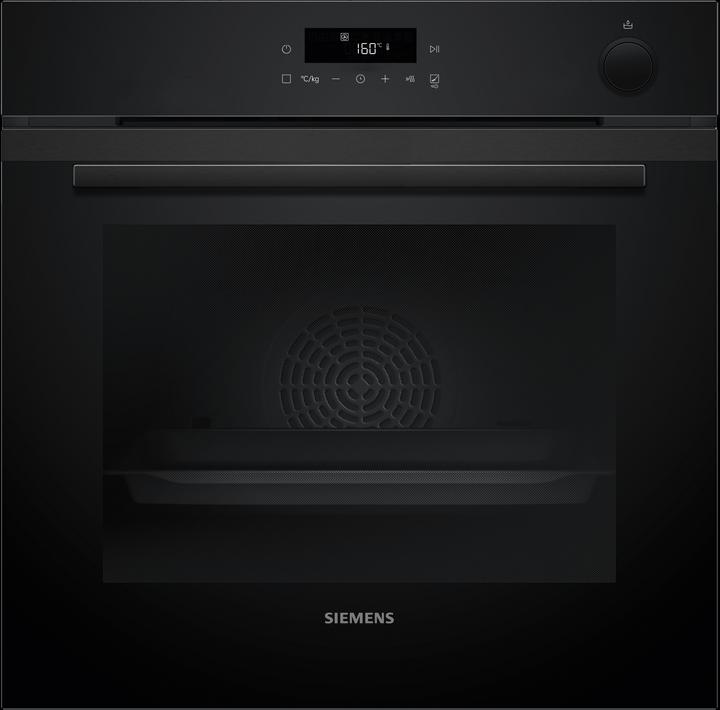 Image du produit Siemens iQ300, Four à encastrer avec support vapeur, 60 x 60 cm, Deep black inox, HR232GEB3