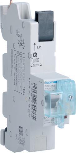 Actual product image Hager HAG HTS163C2 SLS switch 1 pole Cs characteristic 63A for busbar QuickC