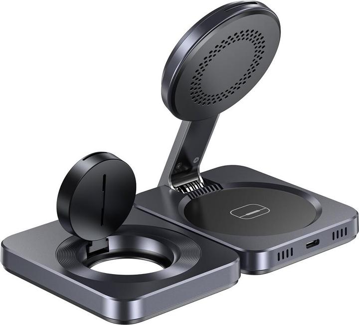 Actual product image Unitek Stacja ładująca Składana 3w1 Qi2 15w Szara (15 W)