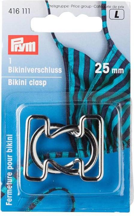 Produktbild Prym Bikini- + Gürtelverschlüsse, silber 25 mm, Karte