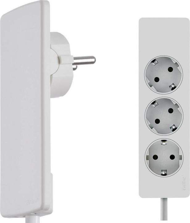 Productafbeelding Schulte Elektrotechnik 151000156300 Evoline Stekker Schuko wit (3 x, CEE 7/3, 1.50 m)