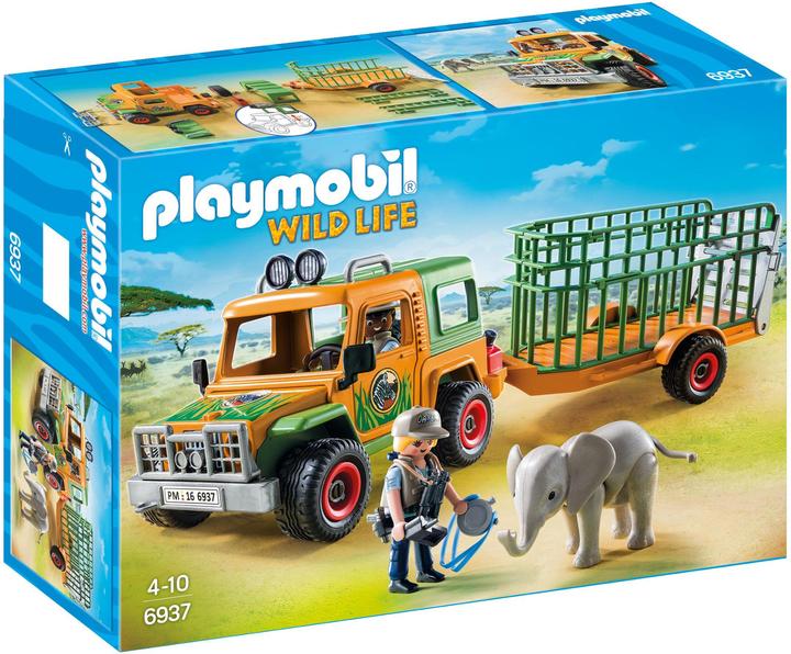Actual product image Playmobil Ranger's Truck with Elephant (6937)