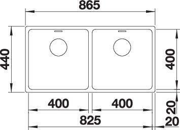Immagine prodotto Blanco Andano 400/400-U (Lavello sottopiano, 44 cm, 86.50 cm)