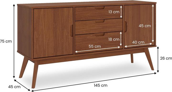 Immagine prodotto IDIMEX Skandi (145 x 45 x 75 cm)