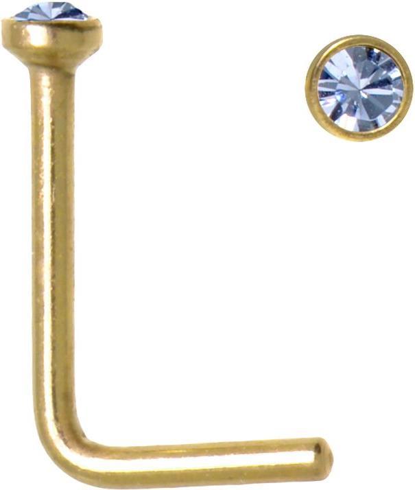 Actual product image Bijouteria Nose piercing (Surgical steel 316L, PVD coating (gold coloured), Premium crystal)