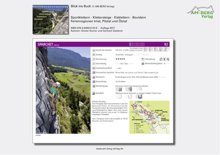 Produktbild Sportklettern - Klettersteige - Eisklettern - Bouldern Ferienregionen Imst, Pitztal und Ötztal (Deutsch, Gerhard Gstettner, Günter Durner, 2016)