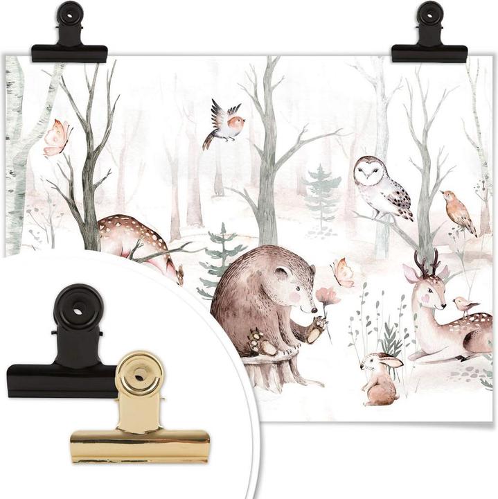 Image du produit Trenddeko Amis des animaux dans la forêt (40 x 30 cm)