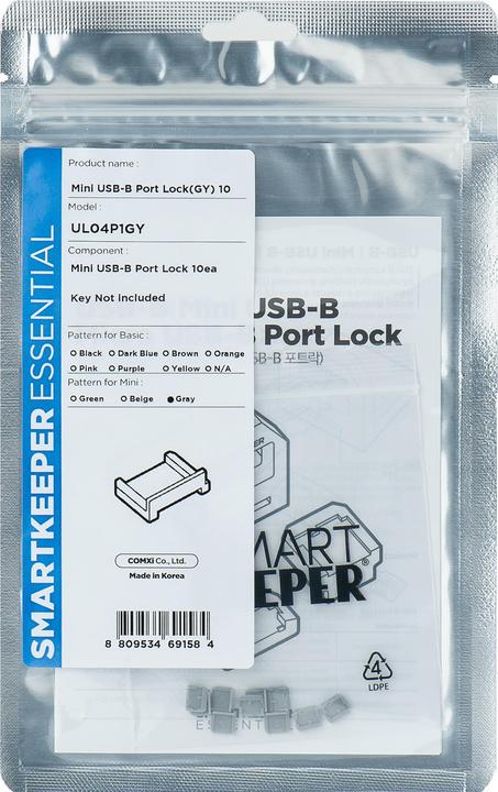 Image du produit Smart Keeper Mini USB-B Micro Port Blocker gris 10 pcs.