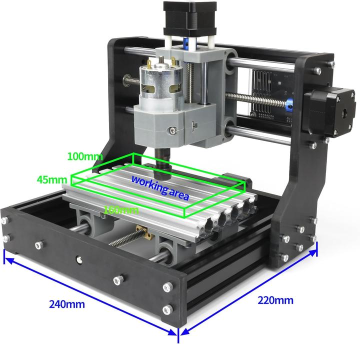 Produktbild Rattmmotor CNC Fräsmaschine 1610 Pro