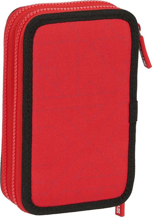 Produktbild Sevilla Fútbol Club Doppel-Federtasche Schwarz Rot 12.5 x 19.5 x 4 cm (28 Stücke)