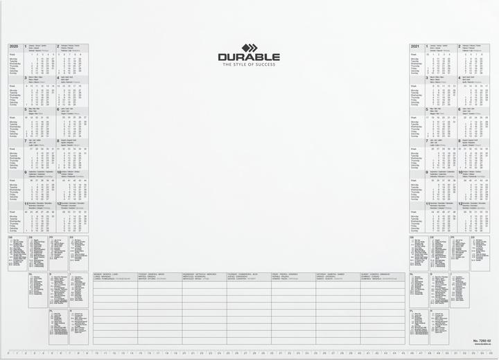 Durable Bloc-notes de rechange pour le sous-main (57 x 41 cm)