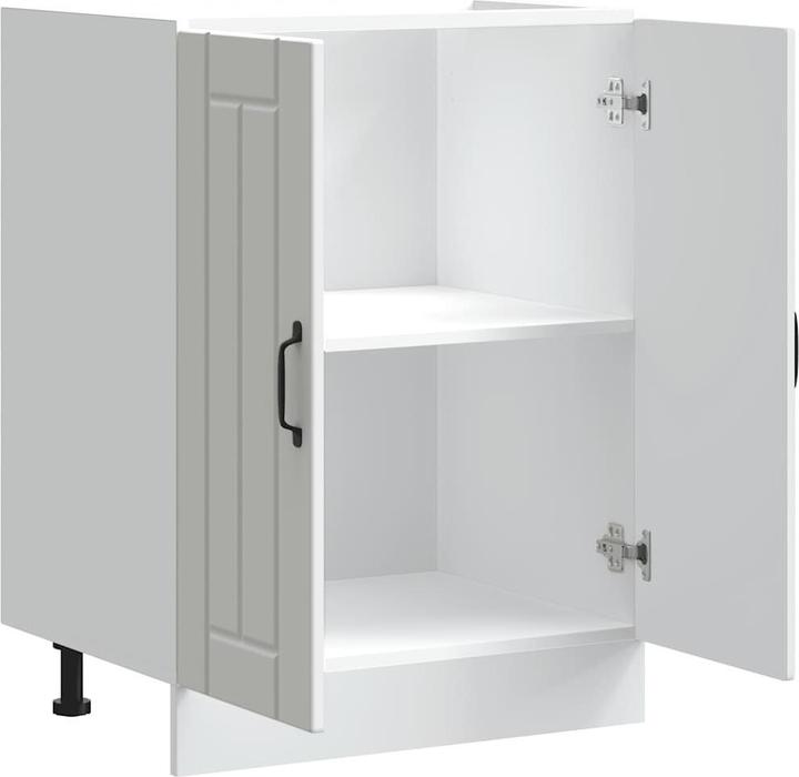 Produktbild VidaXL Herdumbauschrank Lucca Schwarz Holzwerkstoff Backofenschrank (60 x 46 x 81.5 cm)