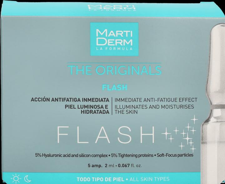 Actual product image Martiderm The Originals Flash Ampoules (5 x 2 ml) (10 ml)