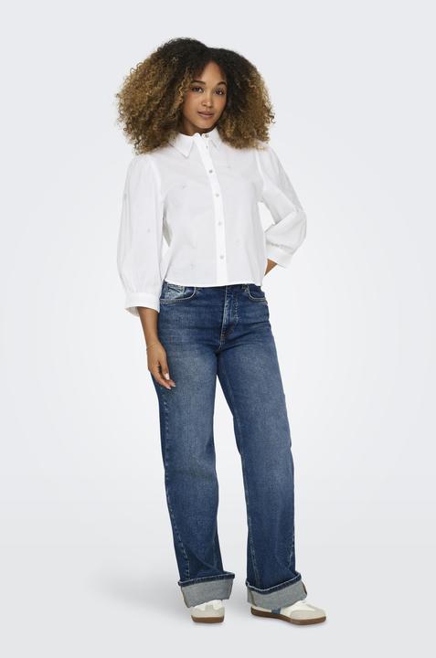Actual product image Only Box fit shirt collar Cuffs with button Voluminous sleeve cut Shirt Shirt Shirt (XL)