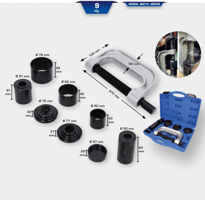 Produktbild Brilliant Tools 4 in 1 Kugelgelenk-Abzieher-Satz, 7-tlg