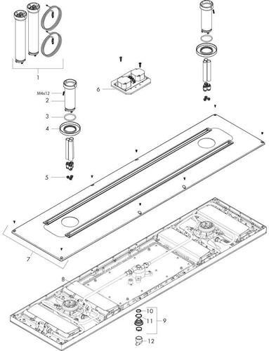 Produktbild hansgrohe AXOR ShowerSolutions ShowerHeaven 1200/300 4jet, Beleuchtung 2700 K (4 Strahlarten)