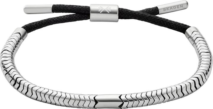 Skagen Armband PELLE (25 cm, Edelstahl, Perlon/Nylon)