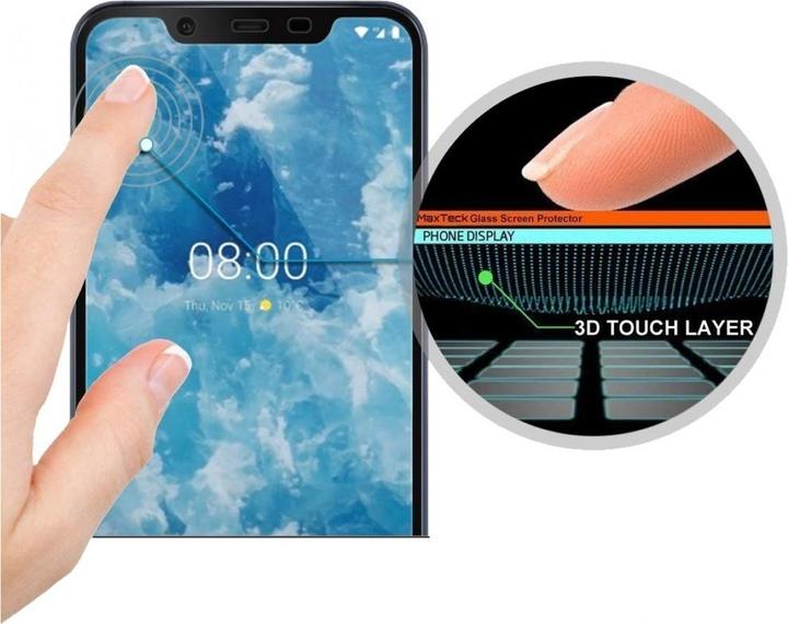 Produktbild Screenguard Nokia 8.1 Full Screen Panzerglas Schutzfolie 2.5D 9H (1 Stück, Nokia 8.1)