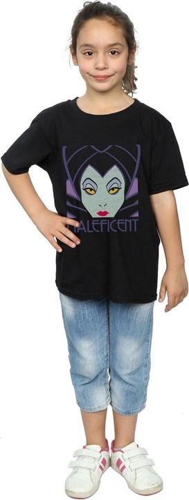 Actual product image Disney Girls Maleficent Cropped Head Cotton T-Shirt (152, 158)