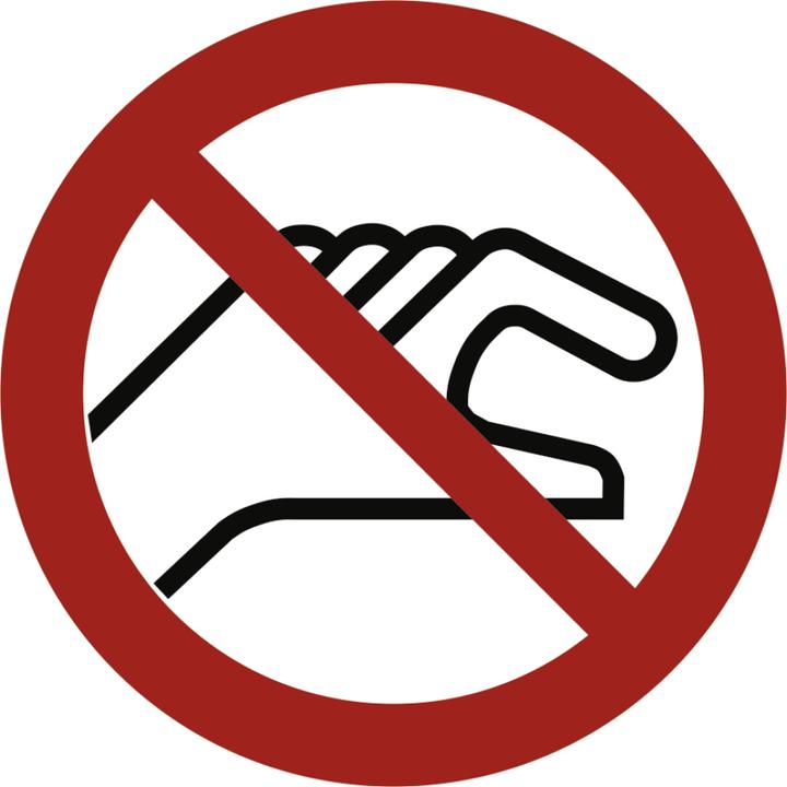 Actual product image Moravia Prohibition sign Do not touch foil, Ø 100 mm
