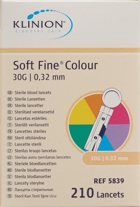 Produktbild Klinion Soft Fine Einmallanzette 30G steril, 210 Stück (Lanzette)