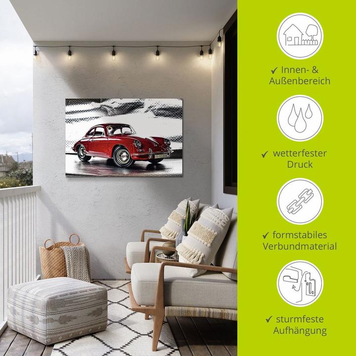 Actual product image Artland Canvas picture on canvas Classic - The Porsche 356 S9HT (30 x 20 cm)