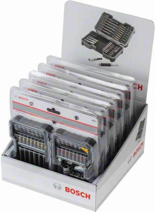 Produktbild Bosch Professional Zubehör Bits-Satz mit Klingenhalter - 43 Stk (Innensechsrund TX M10, Innensechsrund TX M15, Innensechsrund TX M20, Innensechsrund TX M30, Kreuz Phillips PH M1, Kreuz Phillips PH M2, Kreuz Pozidriv PZ M2, Kreuz Phillips PH M3, Innensechsrund TX Mit Loch M25, Innensechsrund TX mit Loch M27, Innensechsrund TX M25, Innensechsrund TX M27)