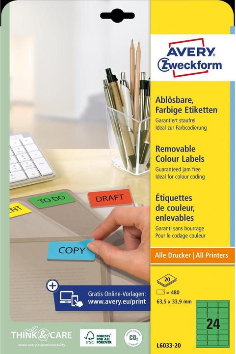 Image du produit Avery L6033 Étiquettes Abziehbare
