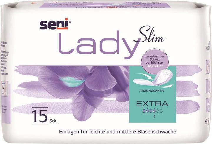Seni Lady Slim Extra Einlage atmungsaktive anatomische 14x29.5cm 4 Tropfen (15 x)