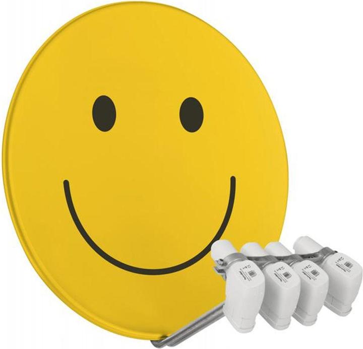 Produktbild TechniSat Skytenne Smiley-Gelb, Quatro (Mehr Teilnehmer-Empfangssystem) (Parabolantenne, DVB-S / -S2)
