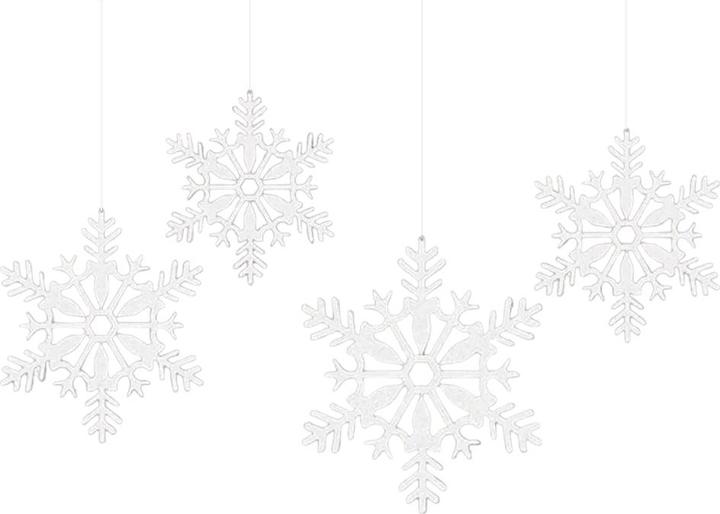 Produktbild Amscan Schneeflocke Hängende Dekoration weihnachtliches Design 12erPack Kunststoff