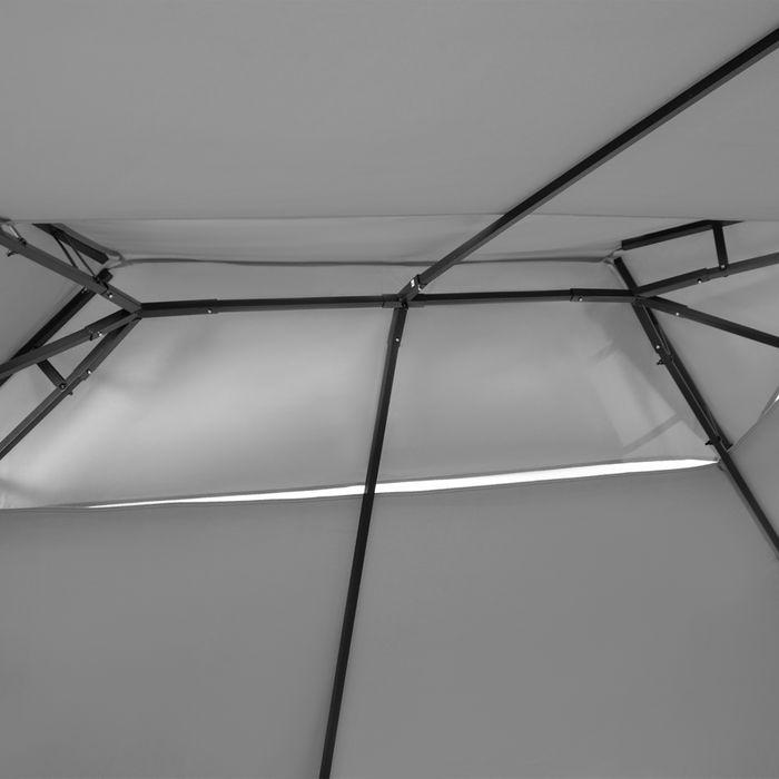 Immagine prodotto Swisshandel24 Padiglione 3x4m con 6 sezioni laterali e doppio tetto grigio scuro (300 cm, 400 cm)
