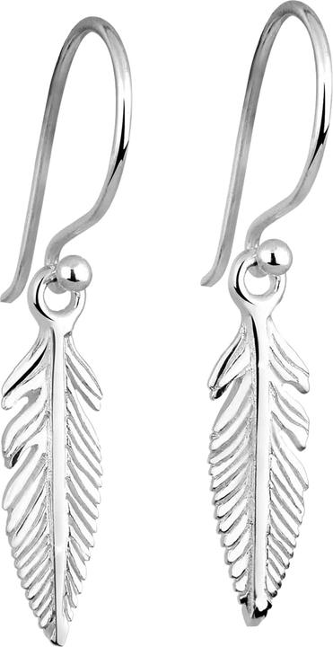 Produktbild Elli Ohrringe Feder Filigran Boho Festival 925 Silber (Keine Schmuckstein, Gummiband, 925er Sterling Silber)