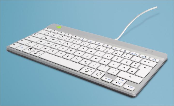 Actual product image R-Go Tools R-Go Compact Break ergonomic keyboard QWERTZ (DE), wired, white (DE, Cable)