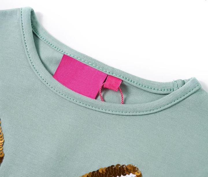 Produktbild VidaXL Kinder-Langarmshirt Minzgrün 128,Material: 95 % Baumwolle (128)